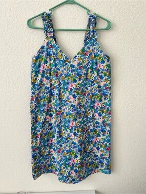 Amelia Blue Floral V-Neck Sundress